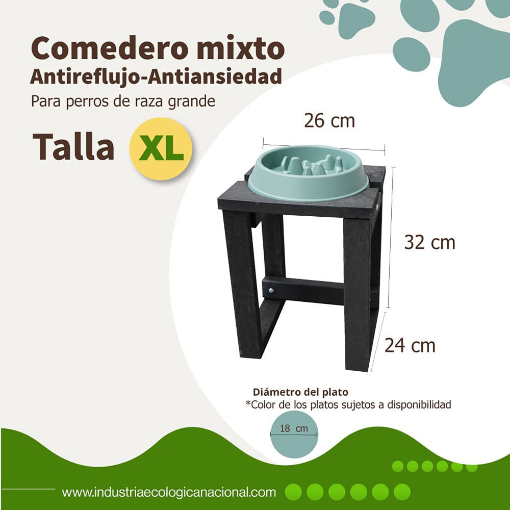Comedero individual antirreflujo - Talla XL