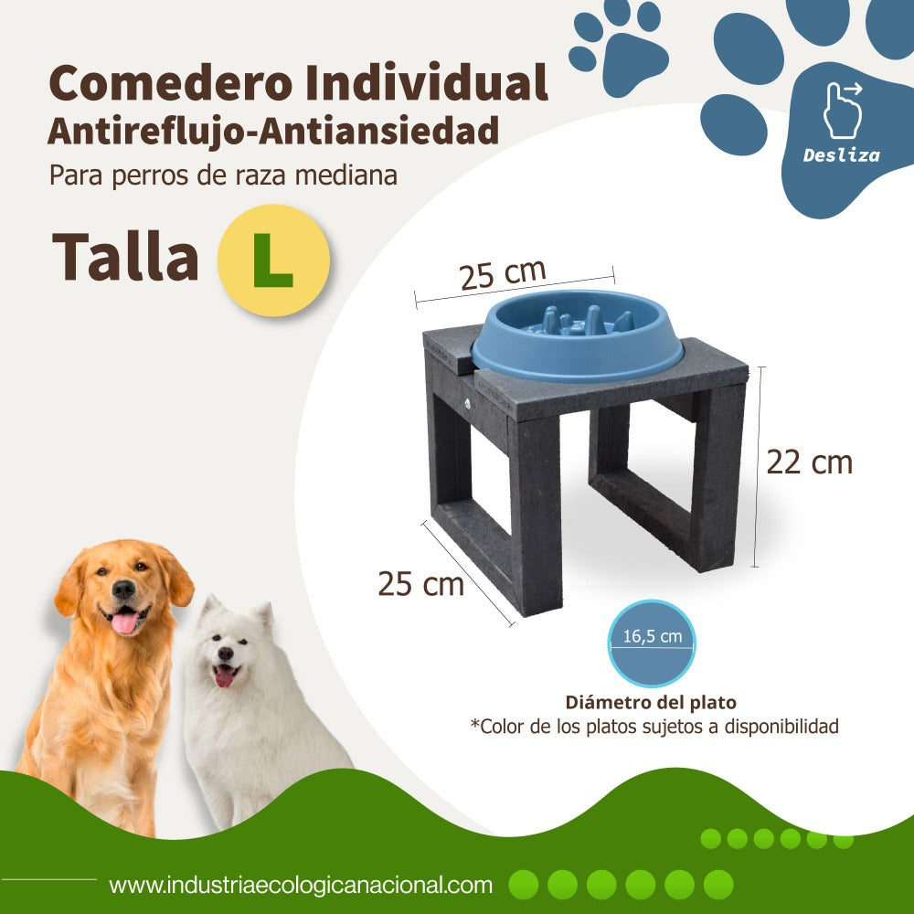 Comedero individual antirreflujo - Talla L