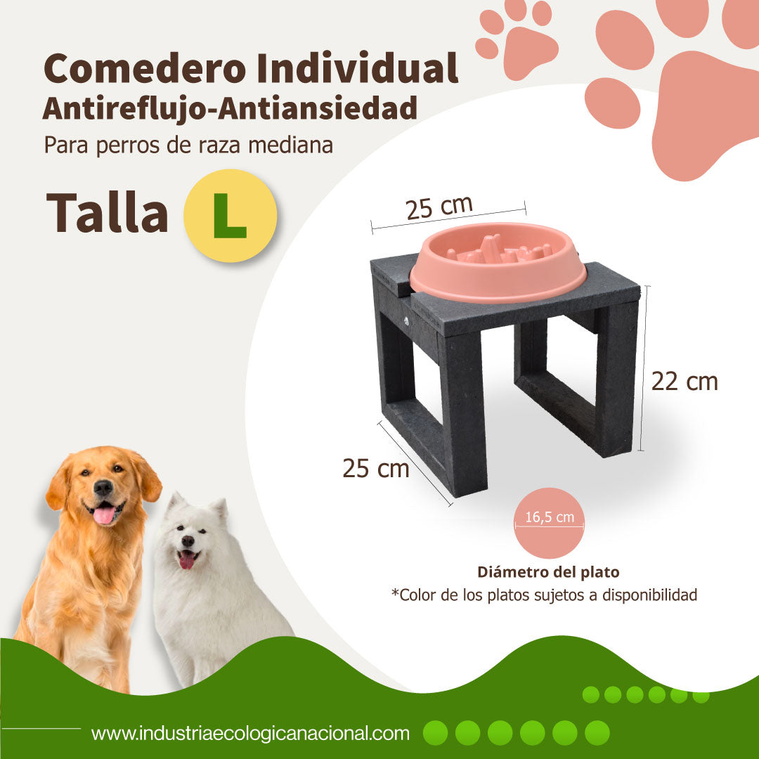Comedero individual antirreflujo - Talla L
