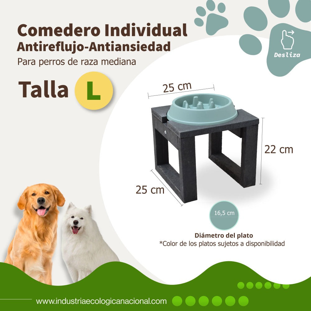 Comedero individual antirreflujo - Talla L