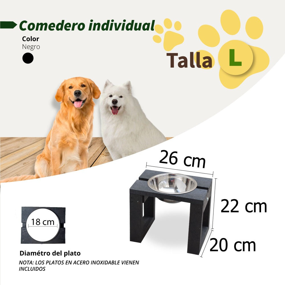 Comedero individual sencillo - Talla L