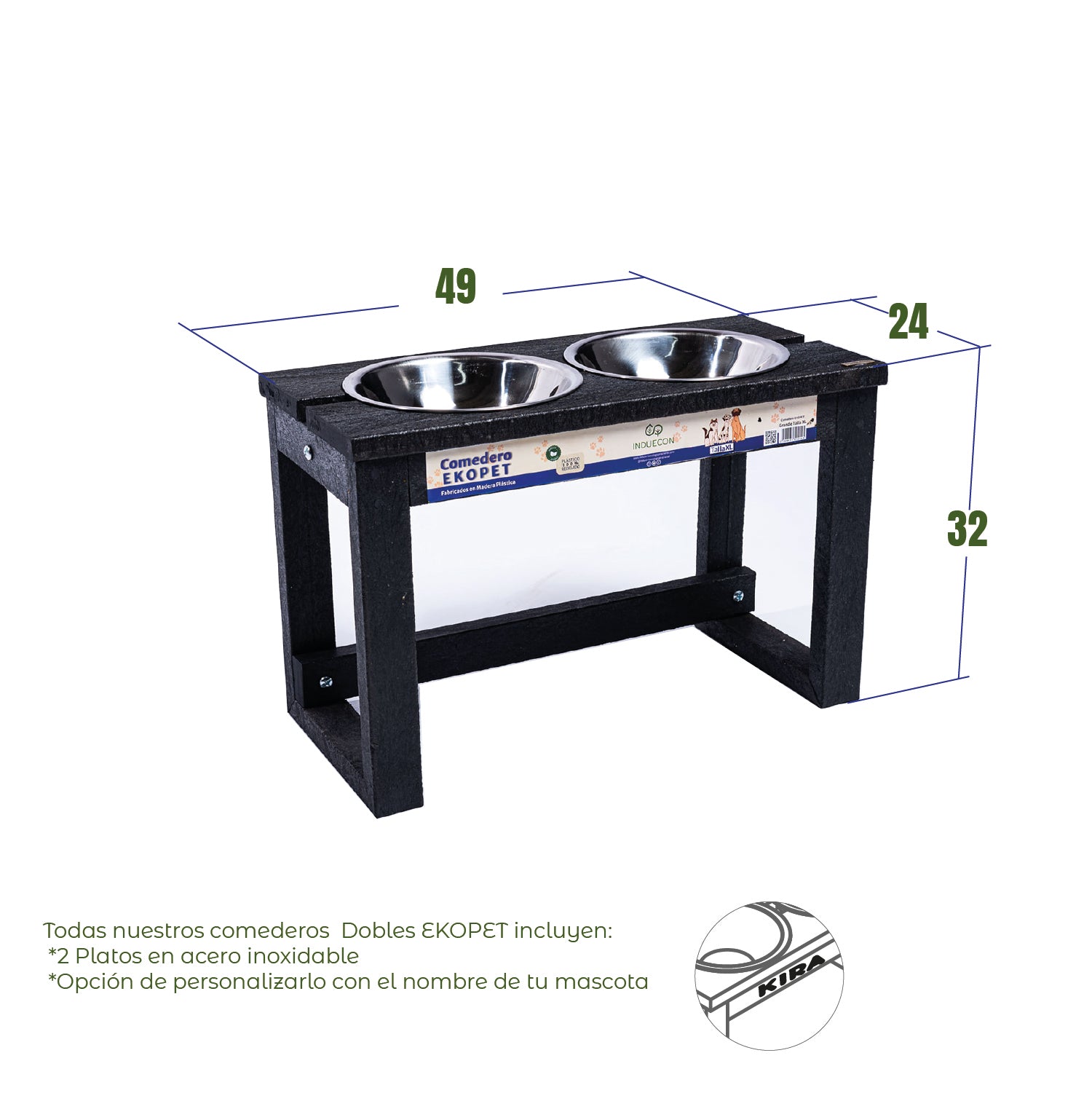 Comedero para mascotas grandes - Talla XL