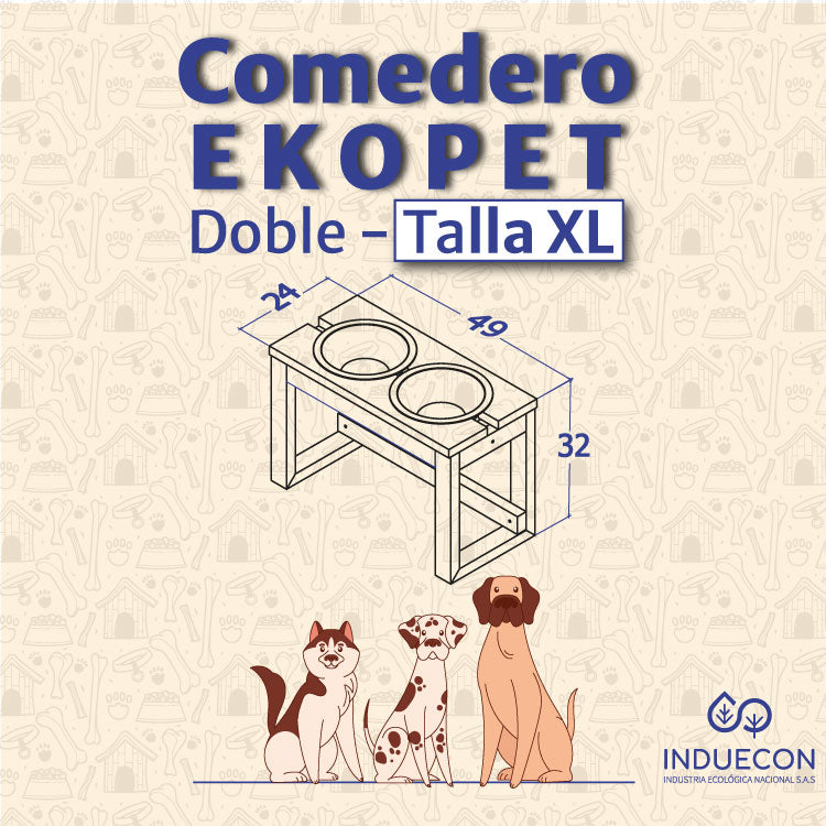 Comedero para mascotas grandes - Talla XL